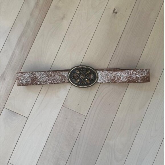 Vintage genuine leather belt from Buffalo Shop, made in Canada - Picture 5 of 8